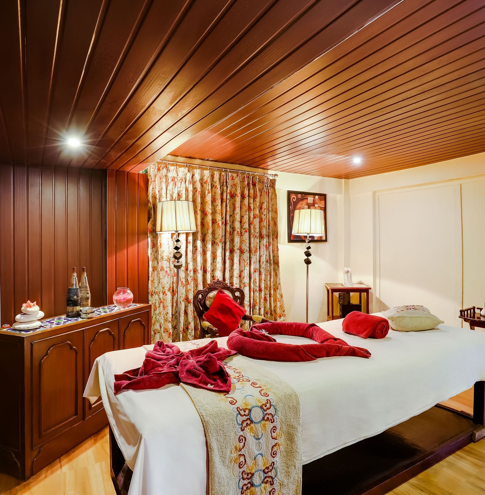 Interiors of the spa at Summit Barsana Resort & Spa, Kalimpong