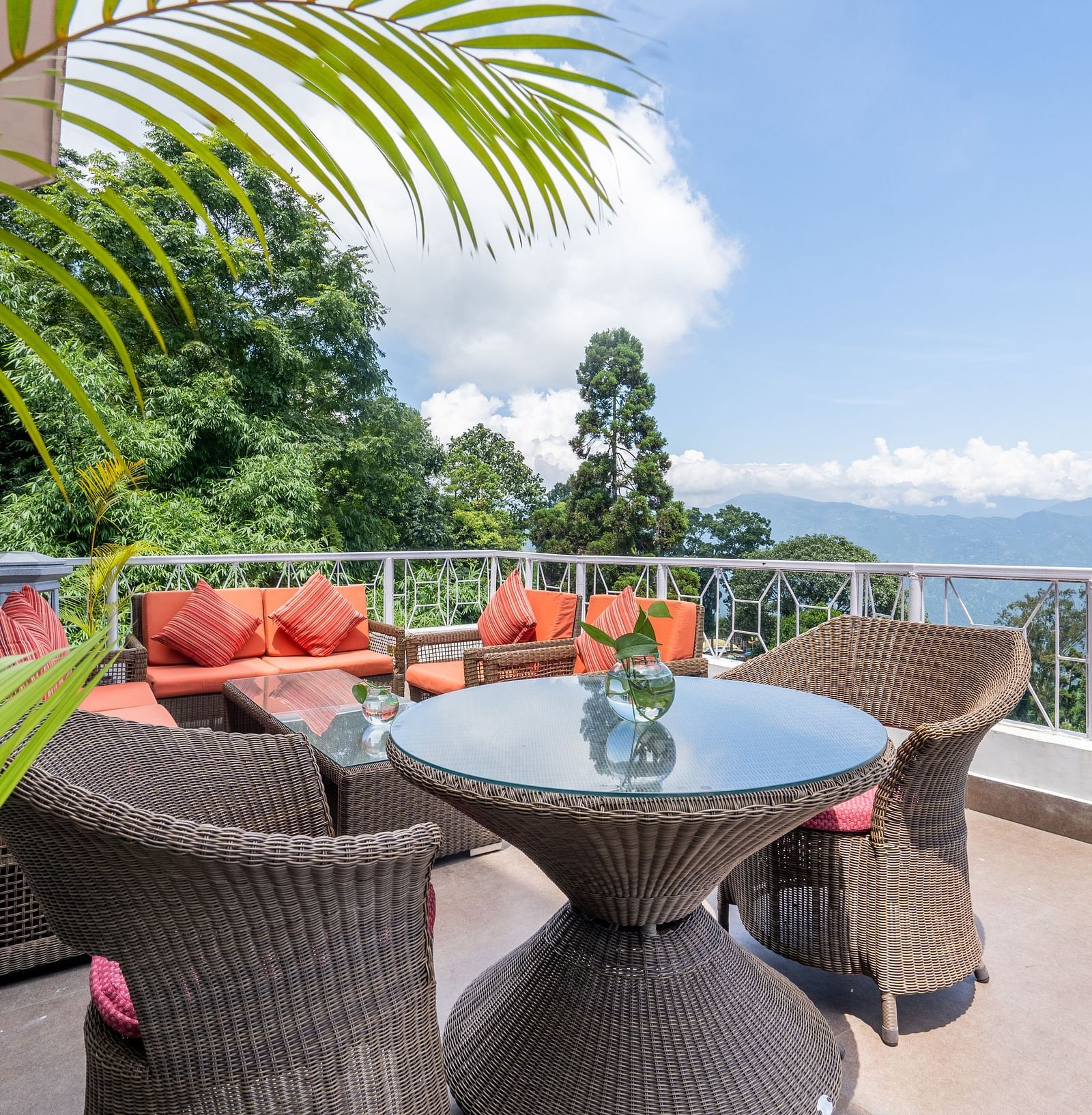 dining setting in the outdoor at Summit Lillium Hotel & Spa, Kalimpong