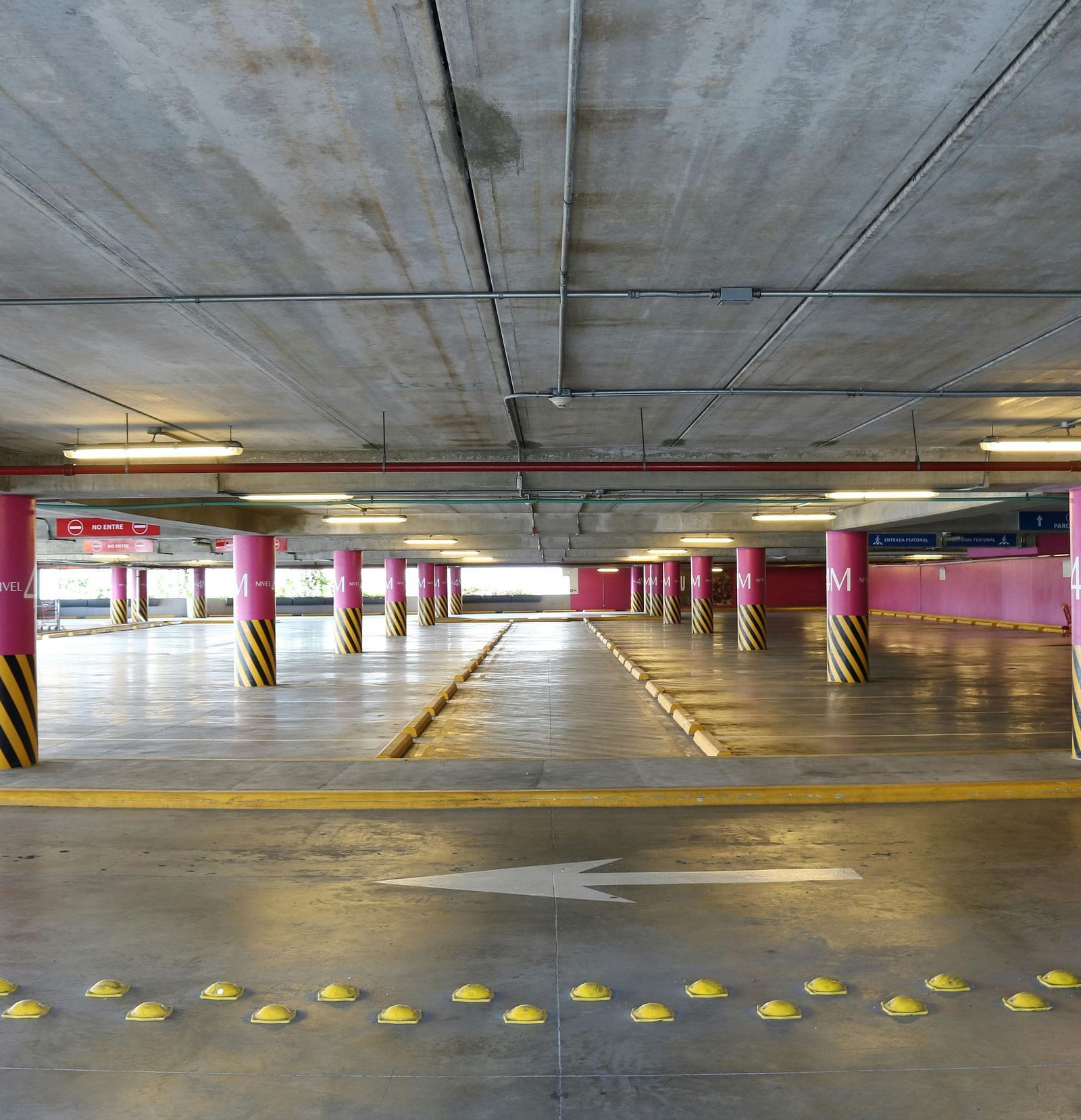 An empty parking lot