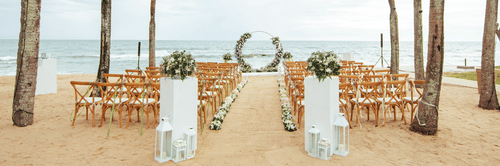 a banquet on the beach