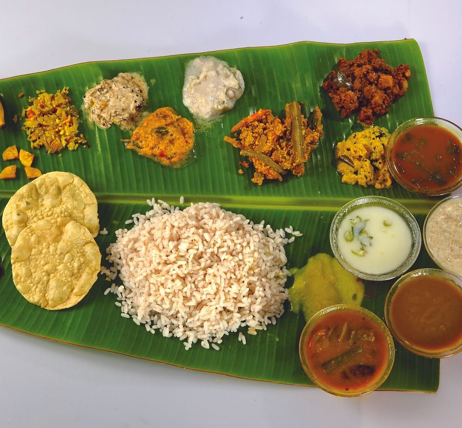 Kerala Meal on a Banana Leaf