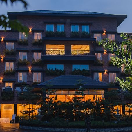 Facade of Mayfair Purnea during nightime