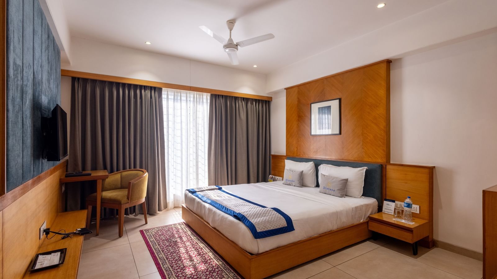 Wide view of the Executive Premium Room at Pravasa Stay Vijay Nagar, Indore.