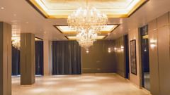 A banquet hall decorated with lights at Montclair Ananta, Elite.