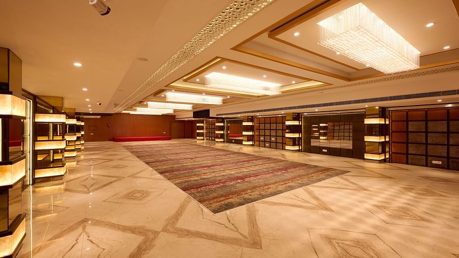 A side angle view of a banquet in our hotel