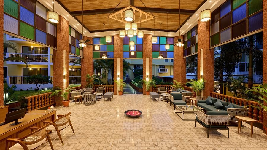 Lobby Evening View with lights