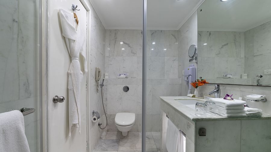 Deluxe Room bathroom with a shower cubicle