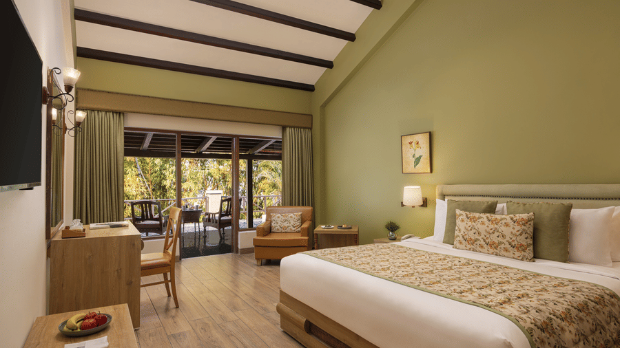 Room interior at The Riverview Retreat Corbett featuring spacious layout seating area and natural light