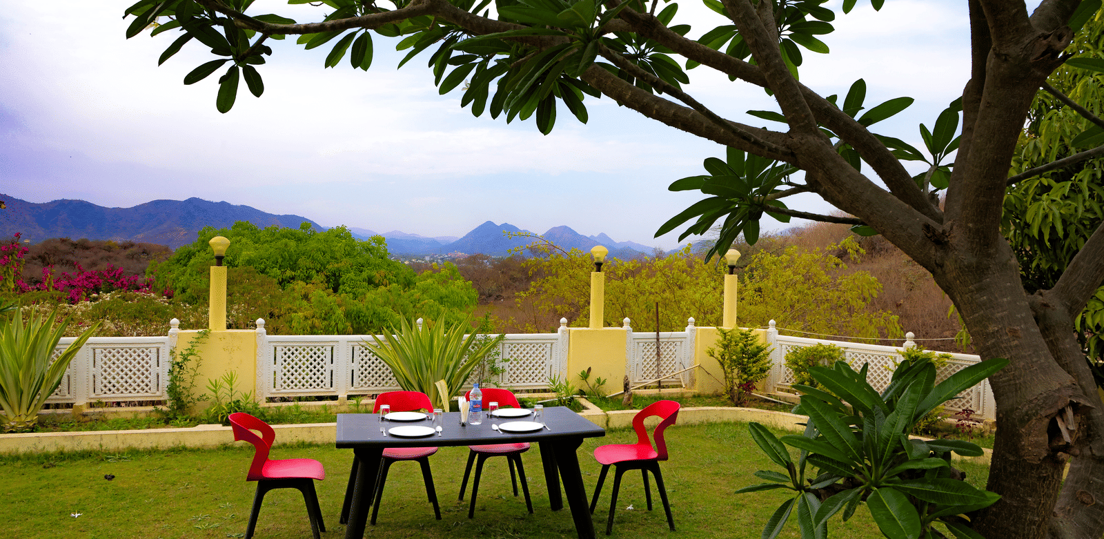 Aravalli hills garden dining