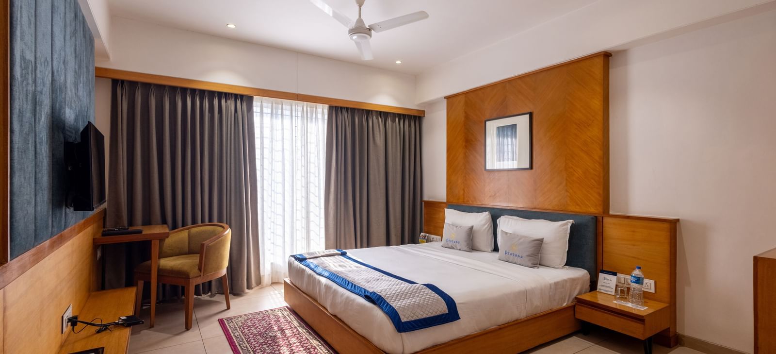 Wide view of the Executive Premium Room at Pravasa Stay Vijay Nagar, Indore.