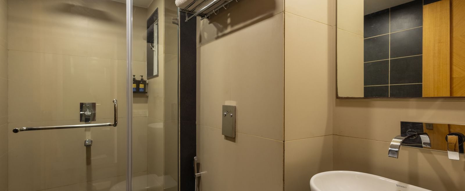 Bathroom of Executive Premium Room at Pravasa Stay Vijay Nagar, Indore.
