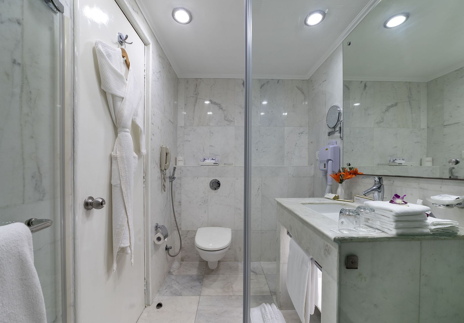 Deluxe Room bathroom with a shower cubicle