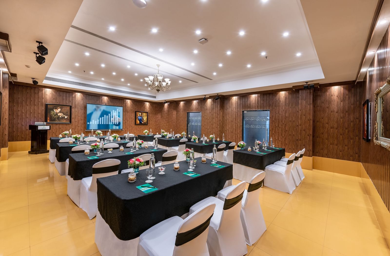camelia small tables in banquet hall-Mayfair Lagoon, Bhubaneswar 