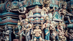 Intricately detailed temple exterior