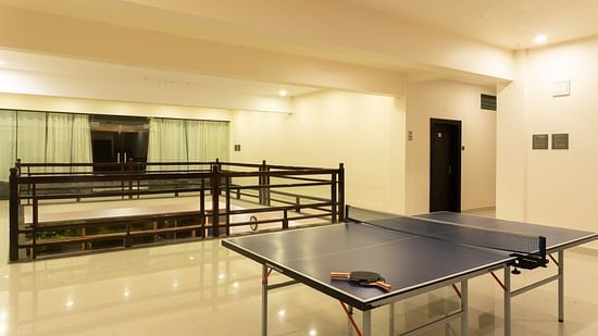 A table tennis table inside the indoor sports building - Mastiff Select Terrain