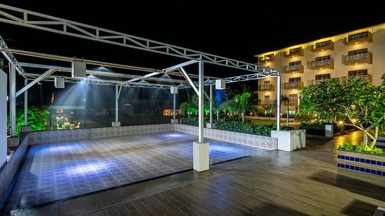 The rain dance venue at our hotel - Viceroy Beach Resort & Spa, Mandarmani
