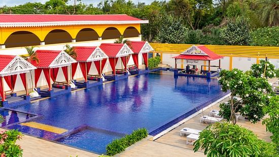 The swimming pool at our hotel - Viceroy Beach Resort & Spa, Mandarmani