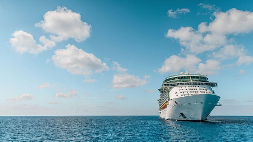 A cruise sailing in the ocean