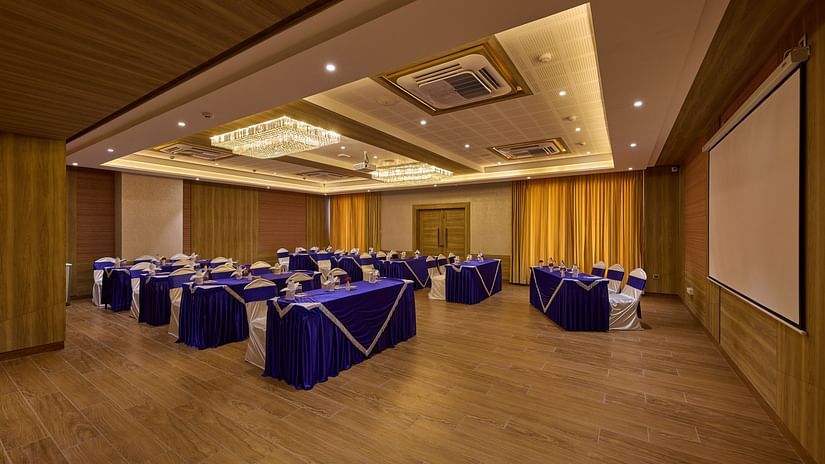 Classroom seating in the banquet hall at Grand Continent - A Sarovar Premiere Affiliate Hotel, Hosur