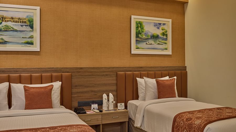 A close up shot of beds in our Family Rooms