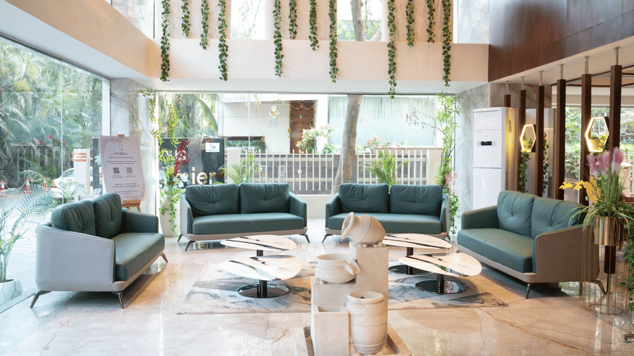 Bright and inviting lobby at Magnus Lxia Premier, Kalyani Nagar with chic furniture and open layout.
