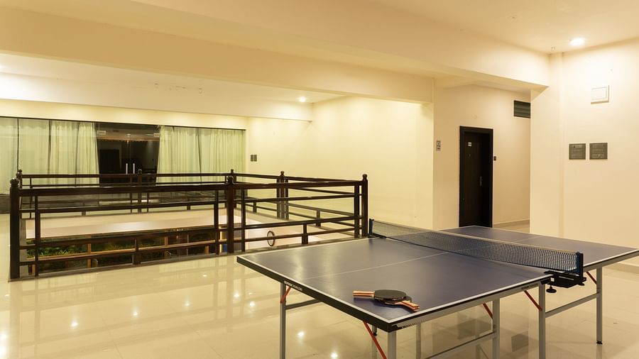 A table tennis table inside the indoor sports building - Mastiff Select Terrain