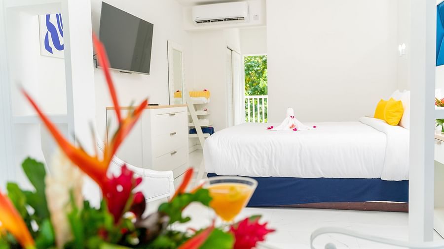 The interiors of the bedroom at The Soco House