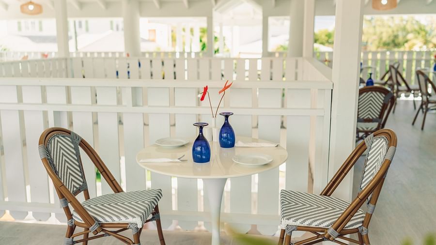 The Soco House - a two-seater at the indoor seating space of the restaurant
