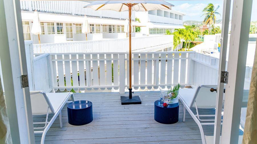 The Soco House - the attached patio of one of the rooms in Saint Lucia 1