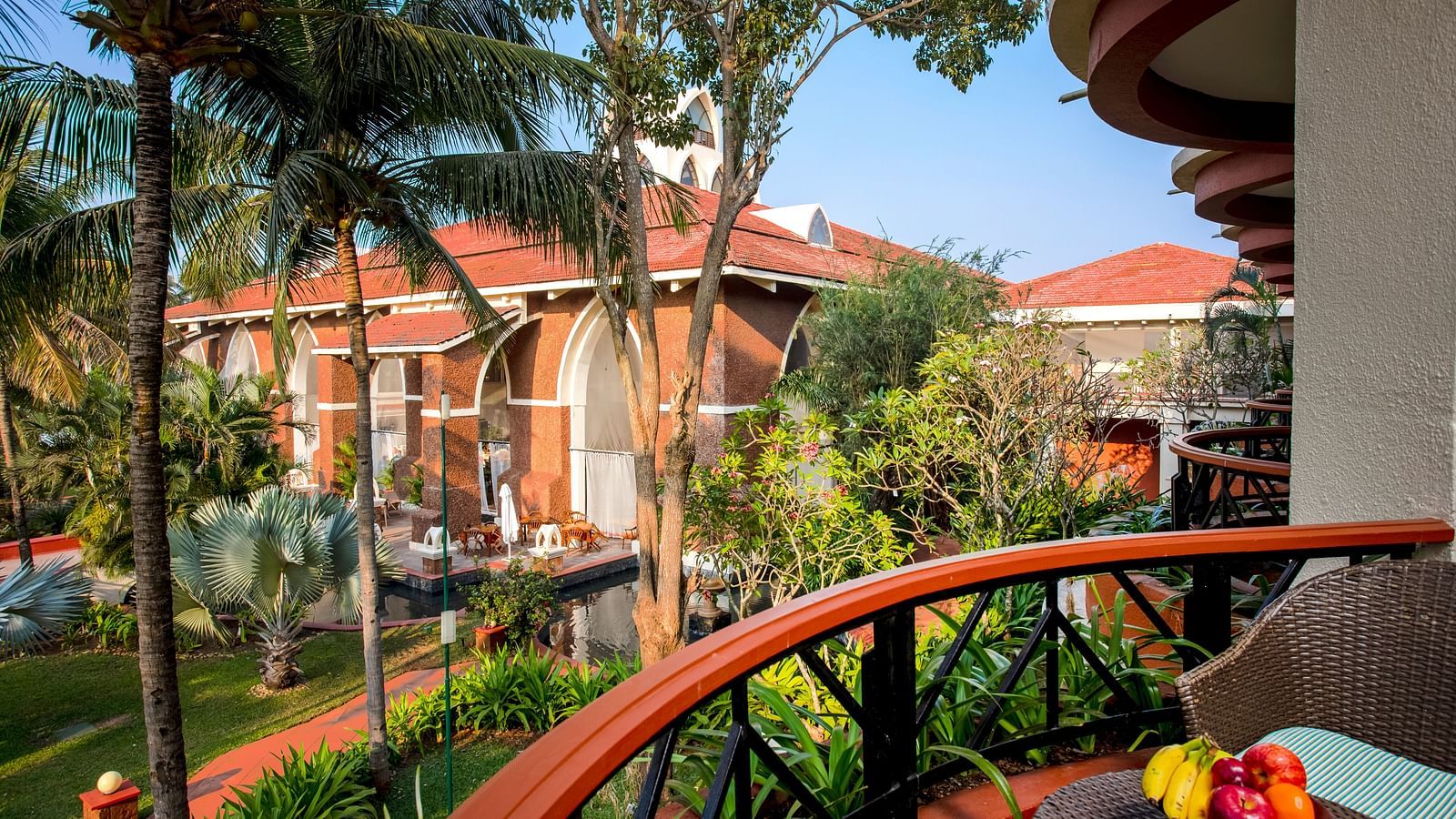 view from the balcony of the Superior Room of the greens - Caravela Beach Resort Goa