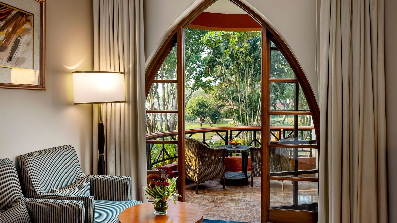 overview of the living room inside Superior Room - Caravela Beach Resort Goa