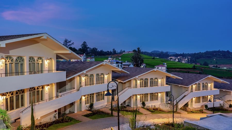 A facade of few buildings in a resort | Mango Hill Shola, Ooty