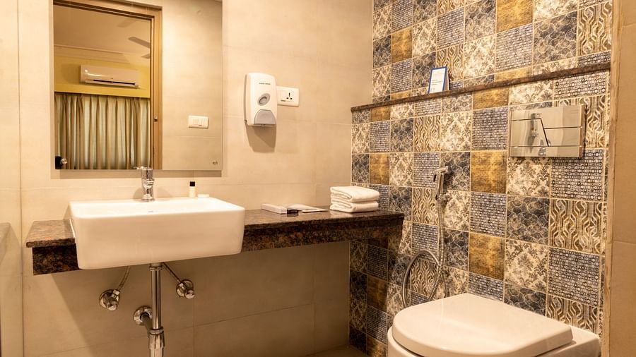Overview of the washroom inside one of the rooms - Starlit Suites, Tirupati