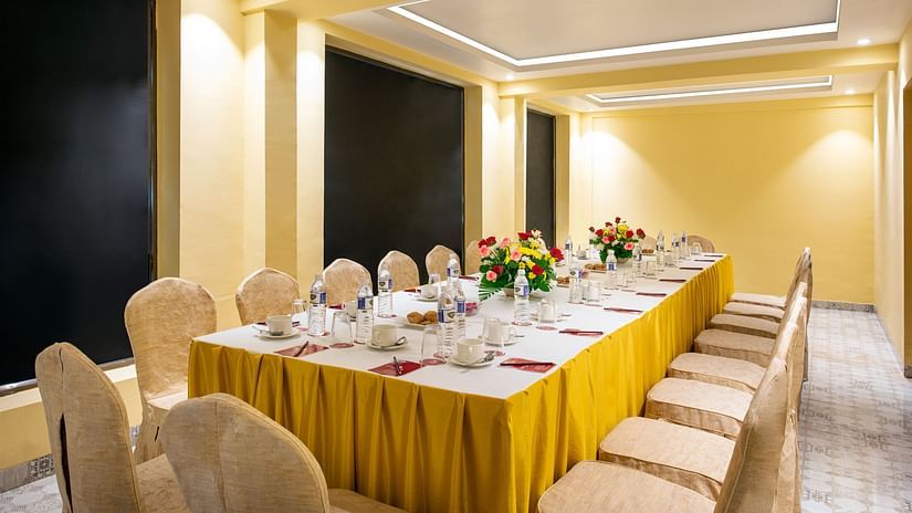 our boardroom in goa set up for an event