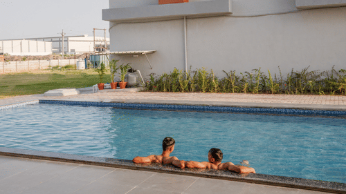 view of the pool at the Pride Elite, Becharaji