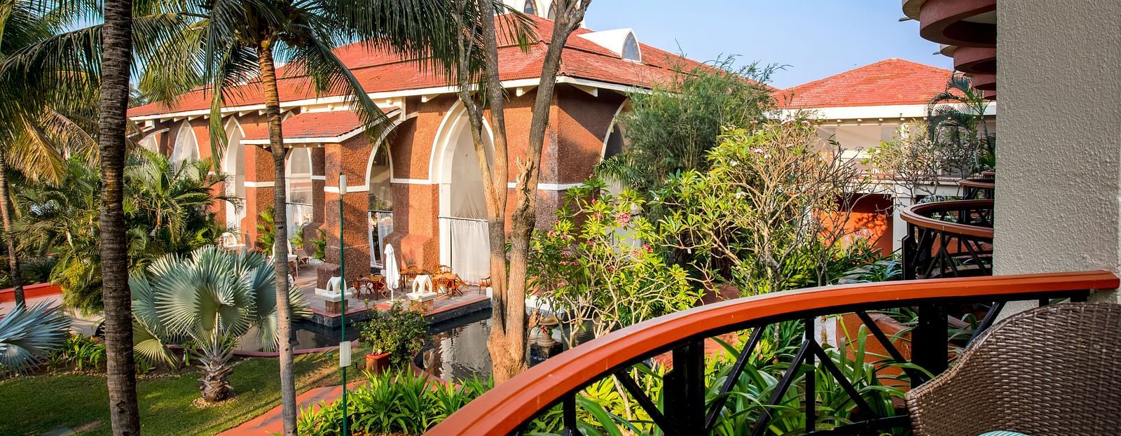 view from the balcony of the Superior Room of the greens - Caravela Beach Resort Goa