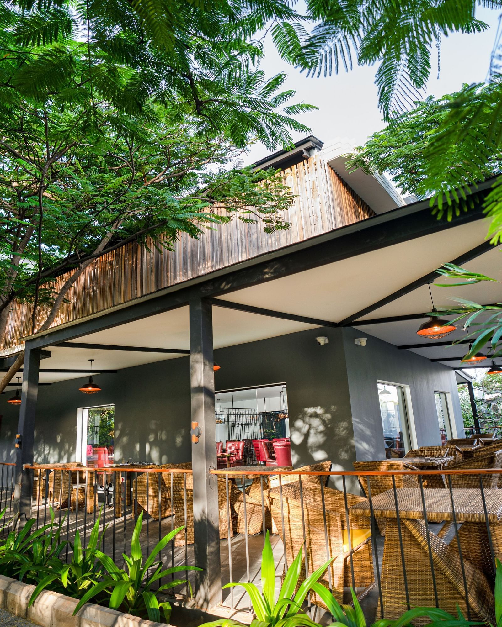 a corner view image of the Mekong surrounded by tall lush green plants - Darza Resorts