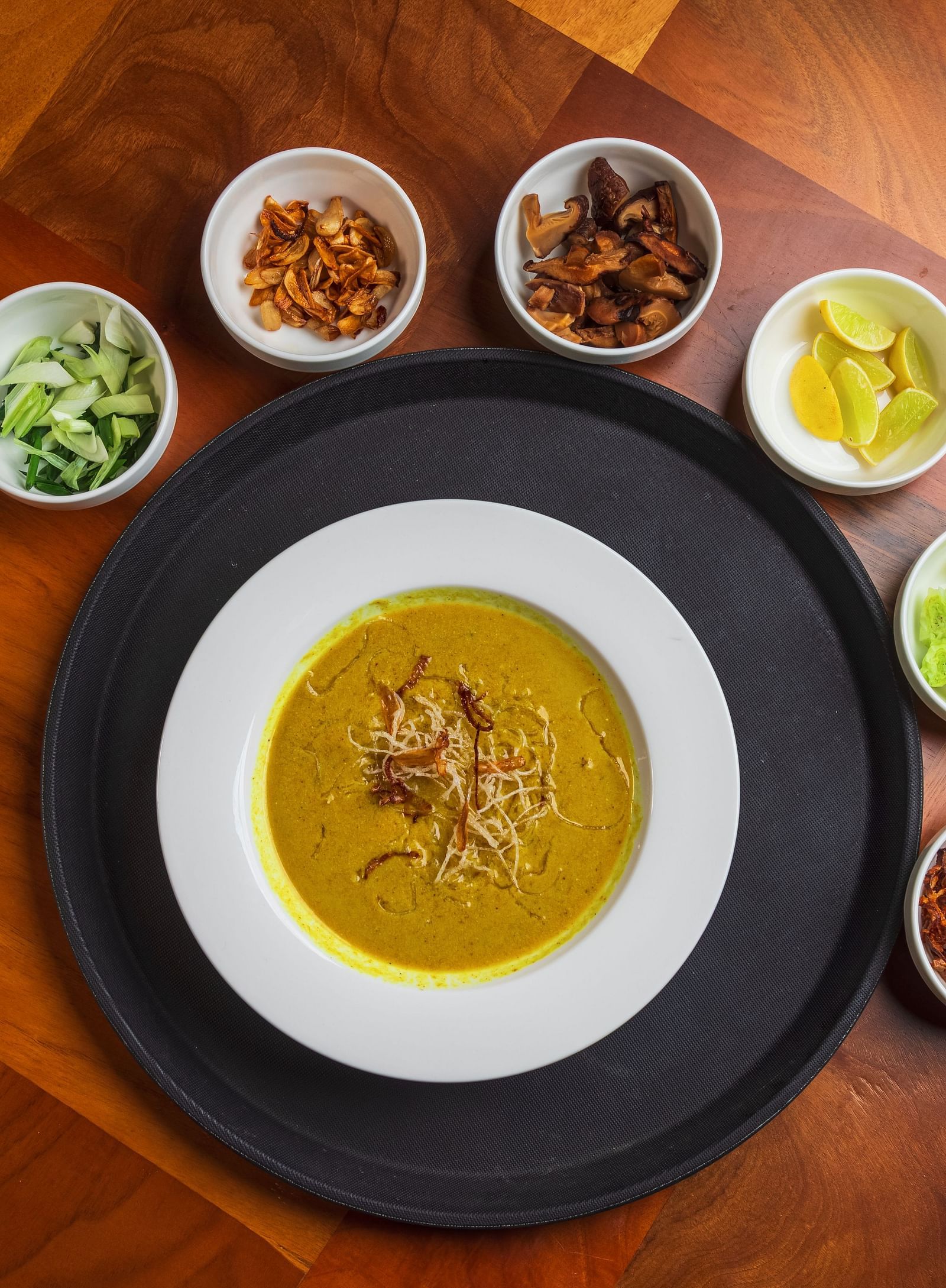 Gamyam Retreat, Kumta - Food served in white plate and bowls kept on the table