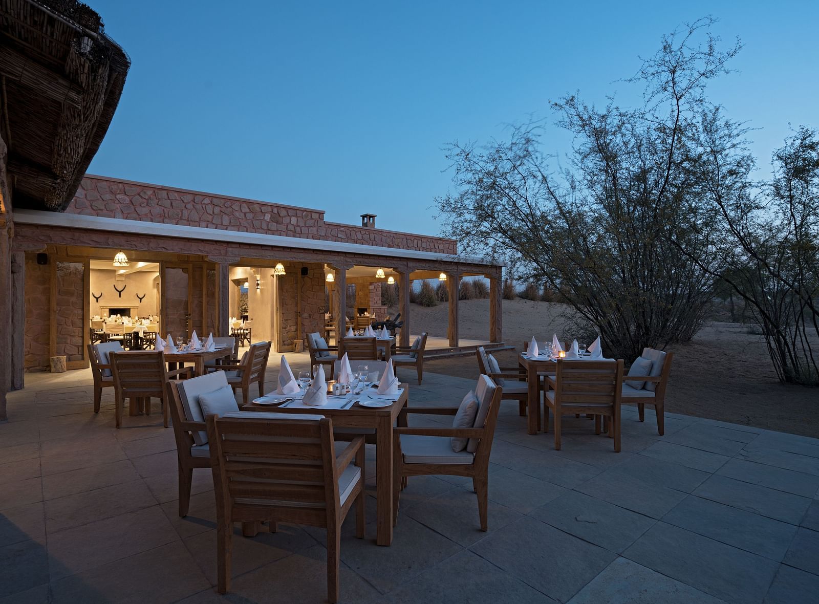 Outdoor dining arrangement at Manvar Resort and Desert Camp - 13