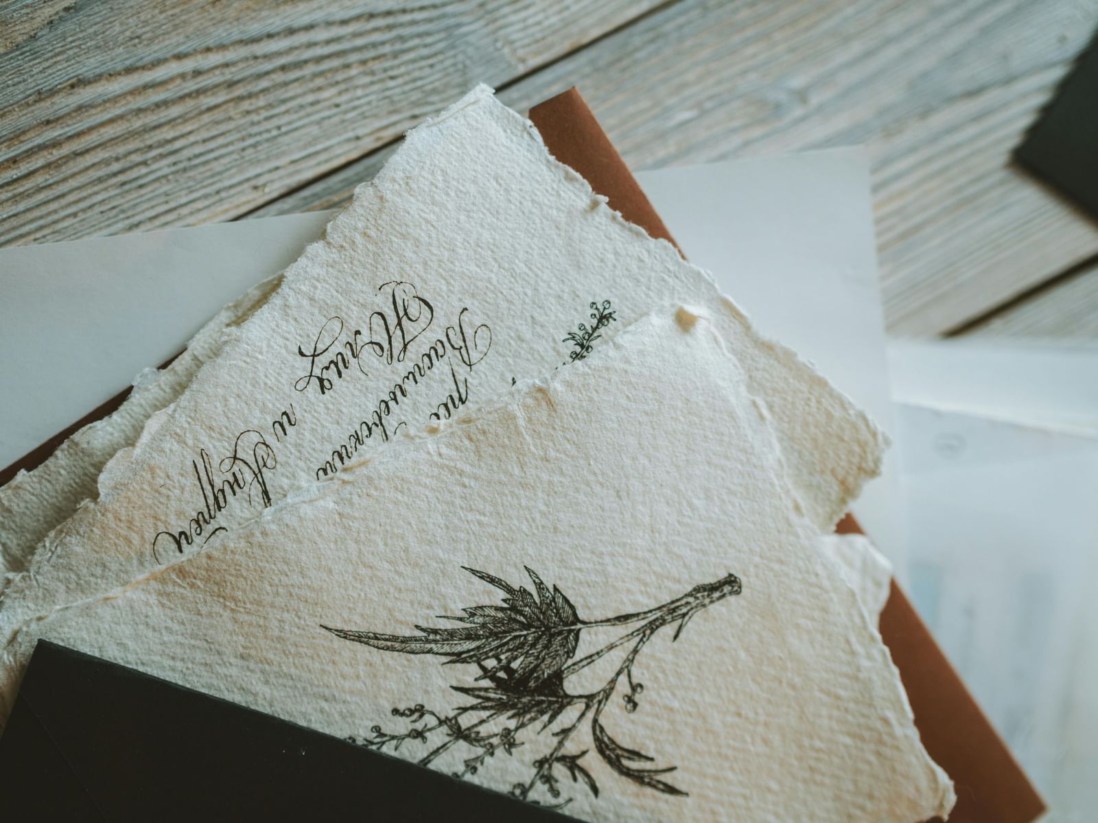 A number of letters pressed on cloth.