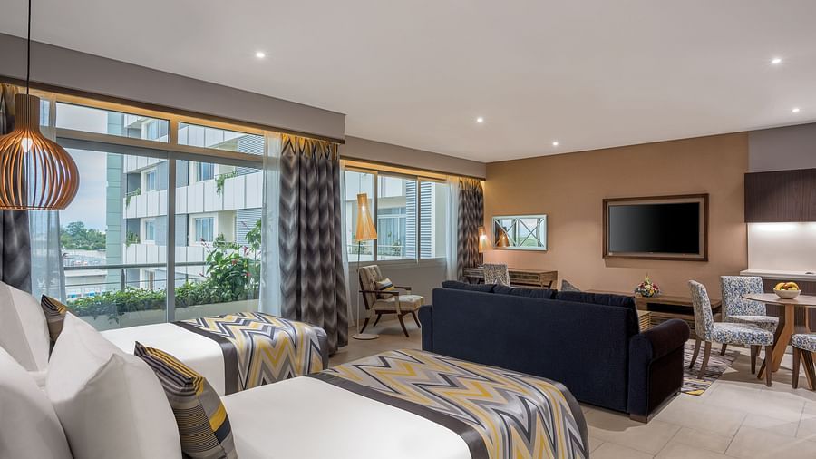 Executive Suite 1 - Bedroom Living Room angle 2