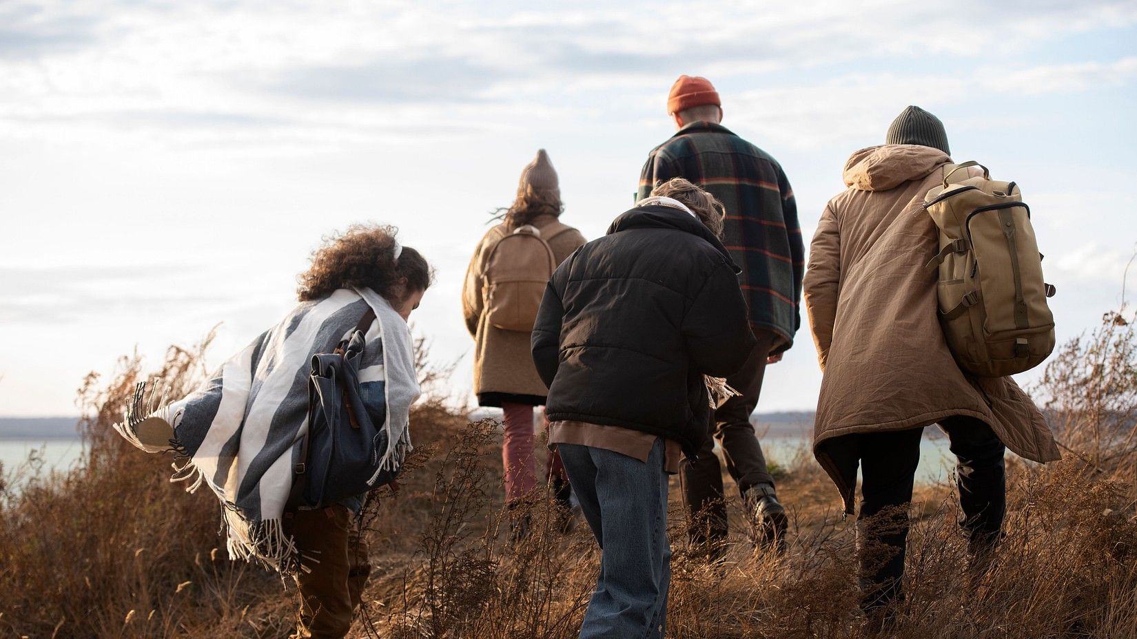 people on a hike 