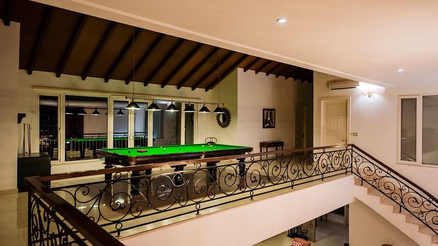 An image of a well-decorated common area at BluSalzz Resort.