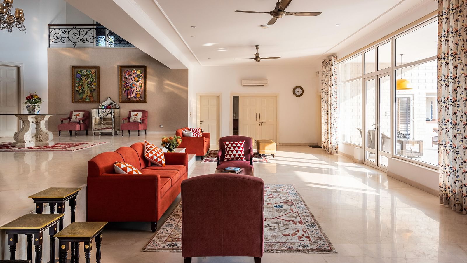 An image of a well decorated living area at BluSalzz Resort.