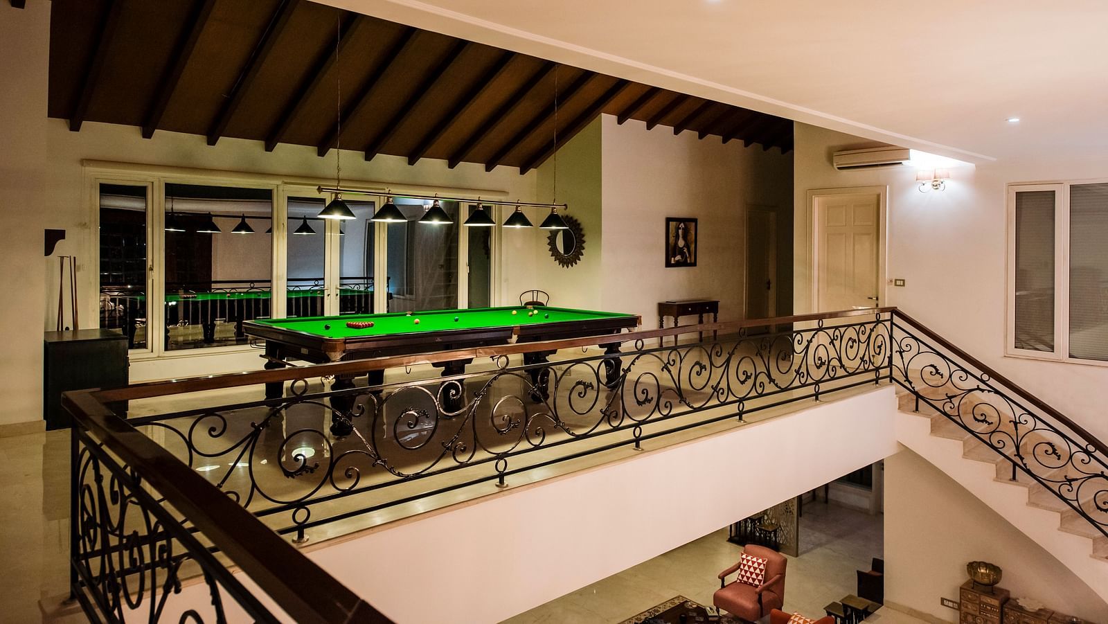 An image of a well-decorated common area at BluSalzz Resort.