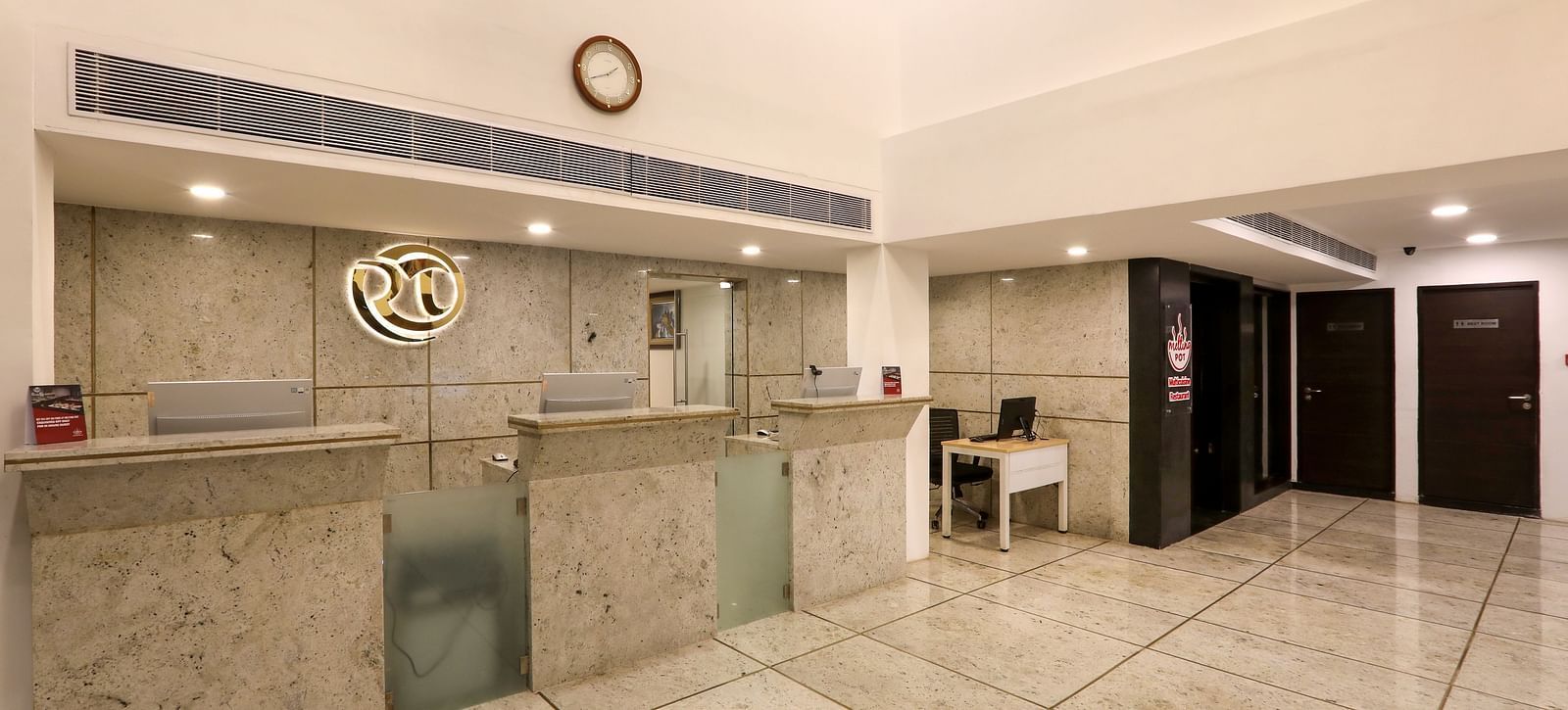 Reception of the property with the reception desk in view - Mango Hill Central, Chennai