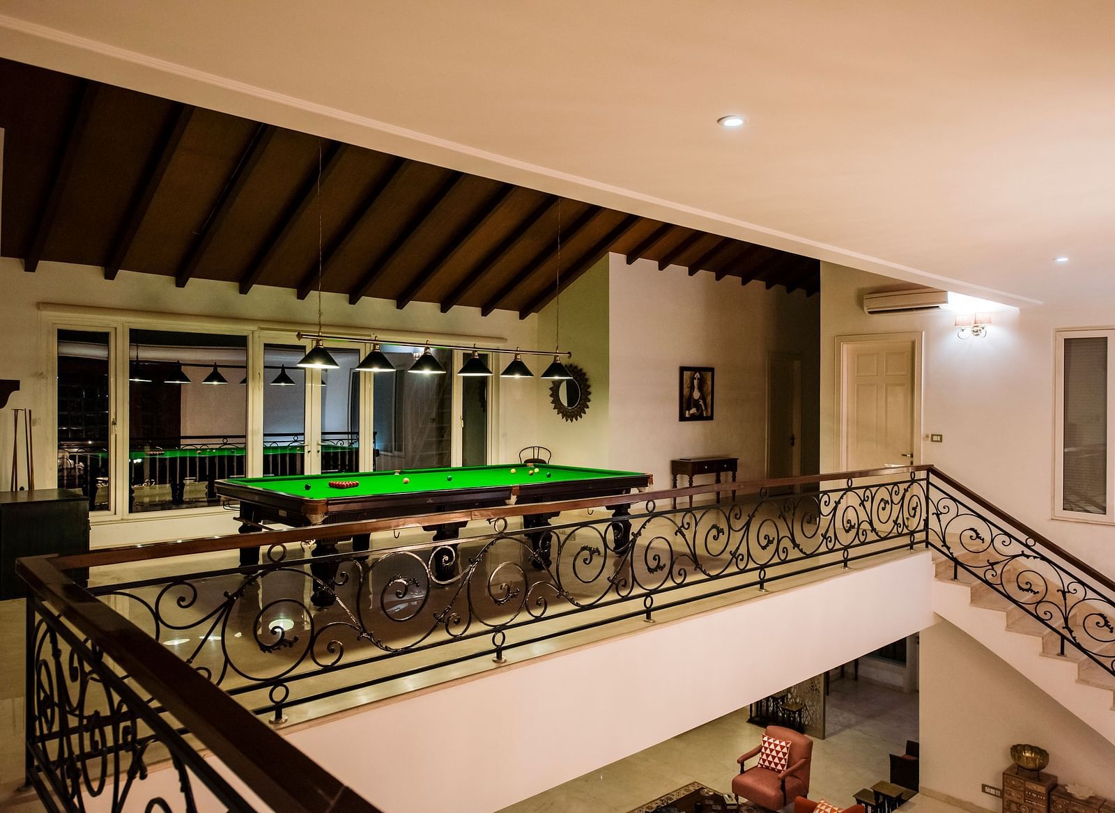 An image of a well-decorated common area at BluSalzz Resort.