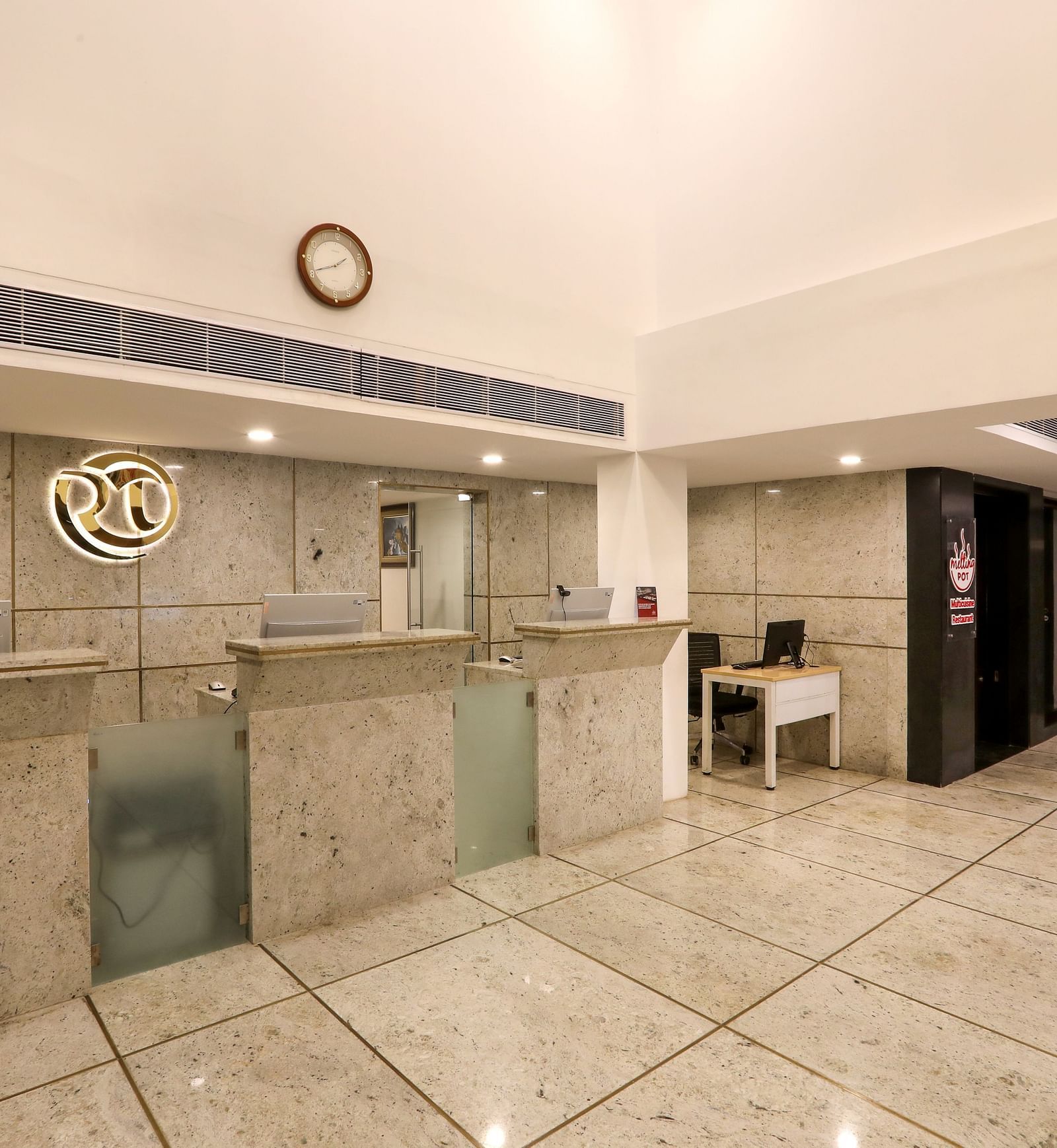 Reception of the property with the reception desk in view - Mango Hill Central, Chennai