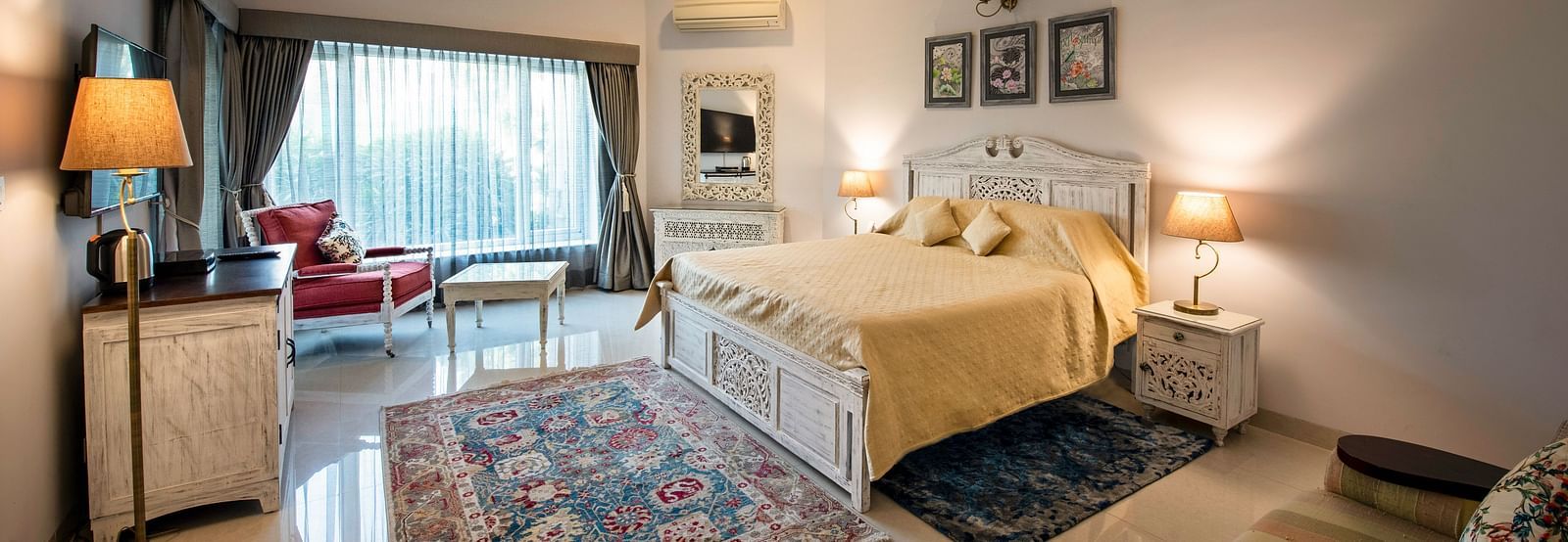 An image of a well-decorated room at BluSalzz Resort.