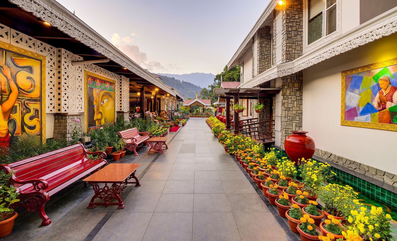 the walking spaces inside the resort - Mayfair Spa Resort & Casino Gangtok 